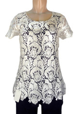 Louisa Silver Threads Lace Top
