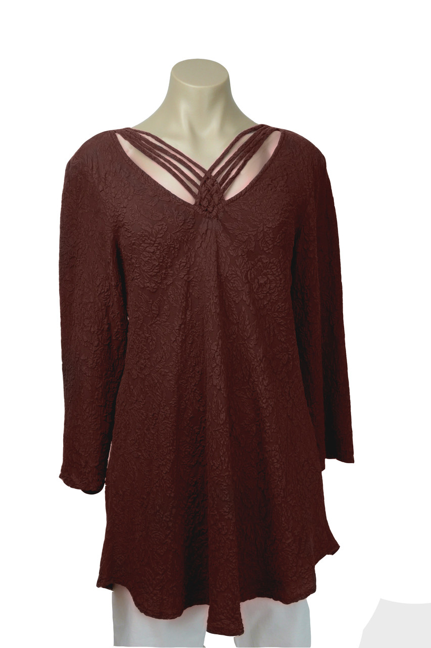 URU Clothing Silk Bias Cut Cruise Style Blouse in Chocolate Brown $168. ...