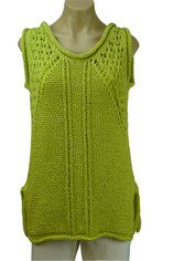 Handknit Textured Pullover in Citrus Green by Pure & Co/Neon Buddha