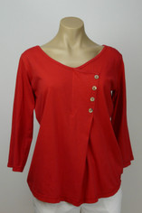 Color Me Cotton Supmia  Samantha Top in Red on Sale