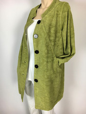 Tapestry Coat Green Color Me Cotton