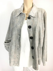 Color Me Cotton tapestry jacket in gray.