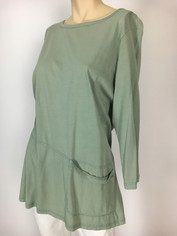 Color Me Cotton CMC Rosie Supima Cotton Tunic Top in Seaglass Green Large