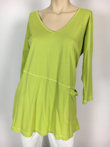 Color Me Cotton CMC Supima Rosie Tunic Top in Morning Green