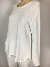 Focus Fashion Cotton Waffle Top in Arctic White
