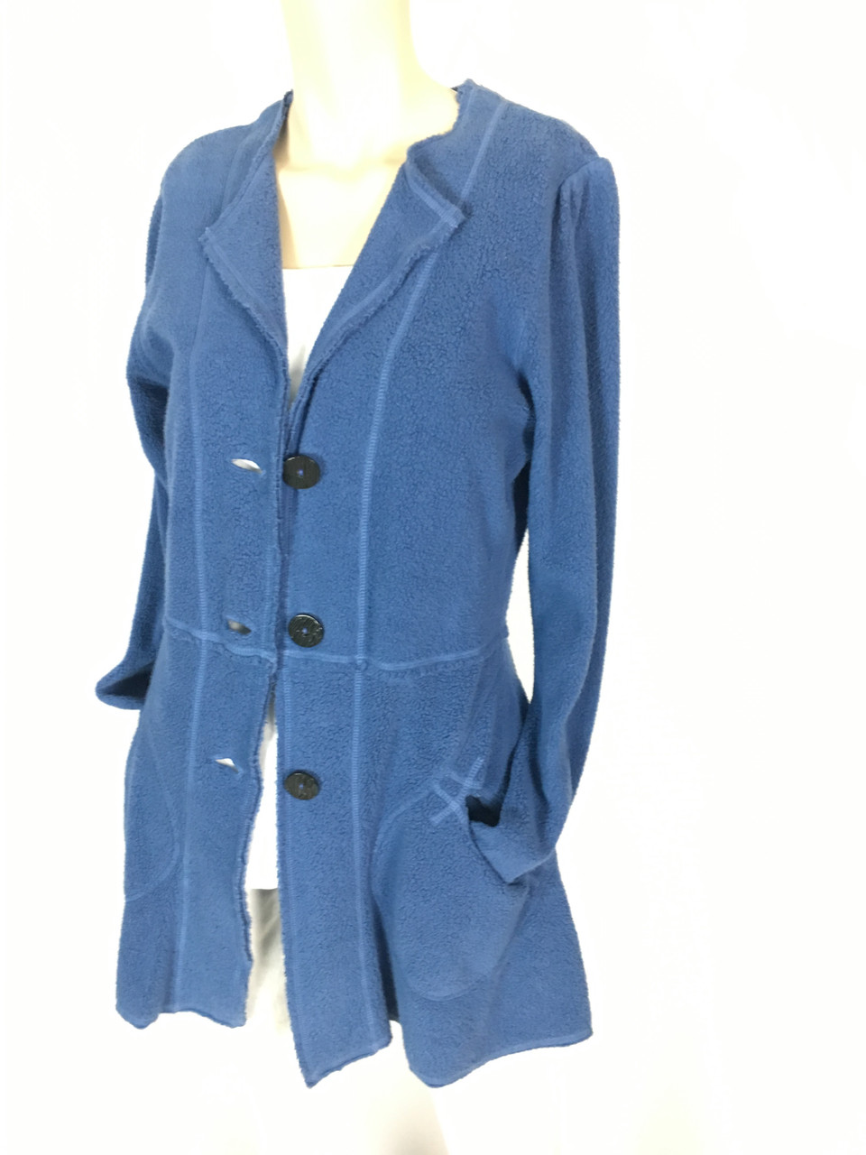 Color Me Cotton CMC So Soft Sheepy Fleece Jacket in Blue Last One size ...