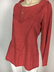 Color Me Cotton French Terry Pullover in Cherry Red