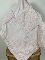 Barefoot Dreams Ultra Plush Could Patchwork Baby Blanket in Pink on Sale