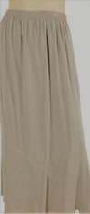 Khaki Beige Tencel Midi/Maxi Skirt by Tianello  Sale