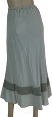 Maxi Midi Natural Linen with inset Long Skirt  SMALL