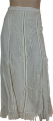 Ecru Vintage Inspired Long Skirt by Nataya   