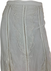 Ecru Vintage Inspired Long Skirt by Nataya   
