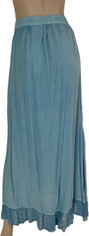 Sky Blue Flowy Long Skirt by Papillon  Large