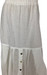 IC white linen skirt button detail