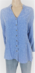 Tianello Classic Fitted Tencel Jacquard Shirt in Periwinkle Blue  XLarge