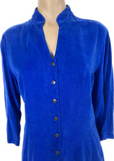 Royal Blue Camille Tencel Fitted Women's Shirt by Tianello  Small