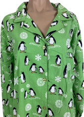 Joyful Penguin Print So Soft Bamboo/Cotton Flannel Nightshirt/Nightgown  3X & large left