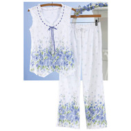 Sweet Summer Dreaming Sleeveless Cotton Pajama Set  Medium