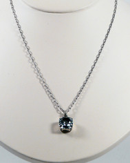 La Vie Parisienne Crystal Drop Necklace Ice Blue Silver Chain