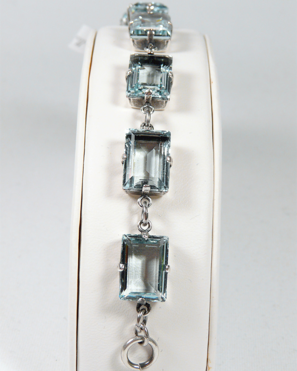 Catherine Popesco Large Stone Crystal Bracelet - Ice and Silver