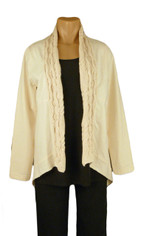 Neon Buddha Cream with Cable Knit Cardigan/Jacket