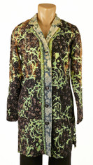 Citron Beth Print in Browns Mint Tunic / Lightweight Jacket