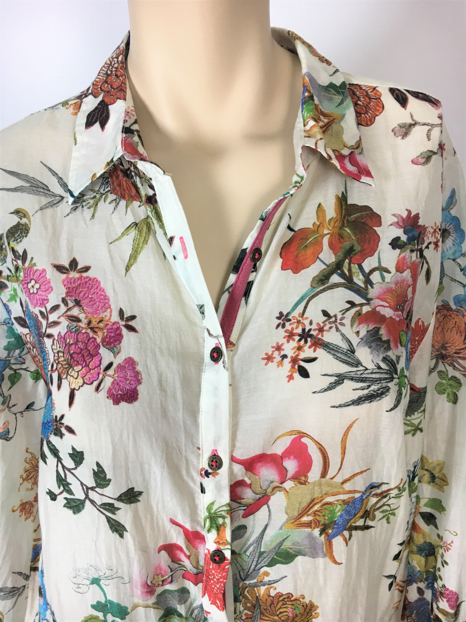 3J Workshop by Johnny Was レディース バッグトート, バッグ, ブラック, One Size 並行輸入品 Johnny Was Designer 3 J Floral Print Luxurious Cotton Batiste