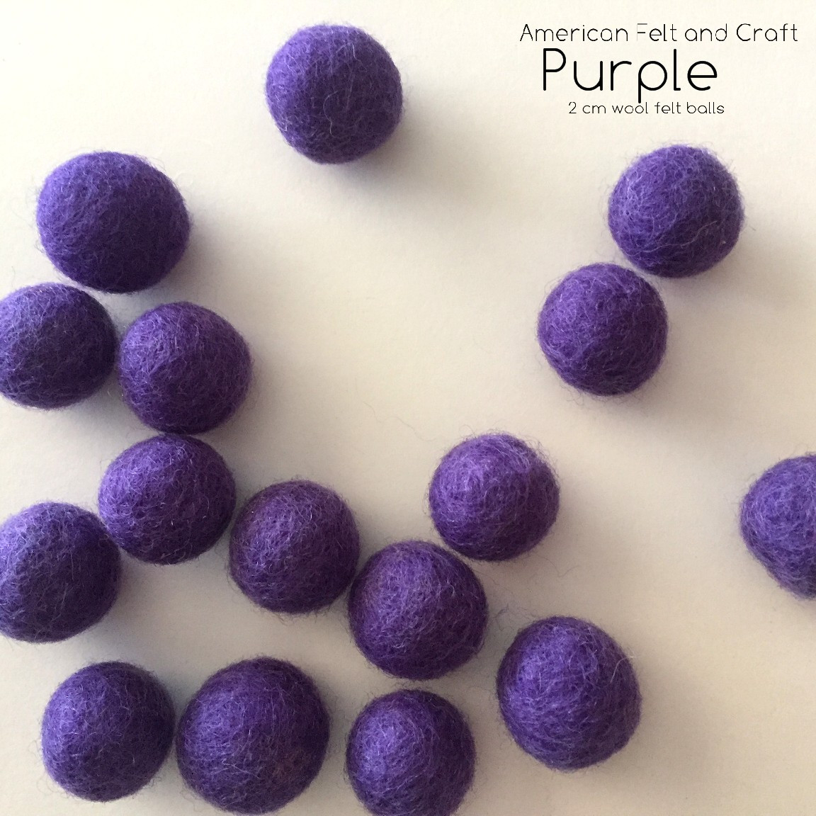 Purple Wool Felt Balls