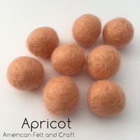 Apricot - Wool Felt Balls 2 cm 