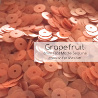 Grapefruit - 6mm Flat Matte Sequins