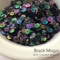 Black Magic - 6mm Cupped Sequins