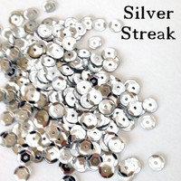 Silver Streak  - 6mm Cupped Sequins