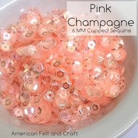 Pink Champagne - 6mm Cupped Sequins