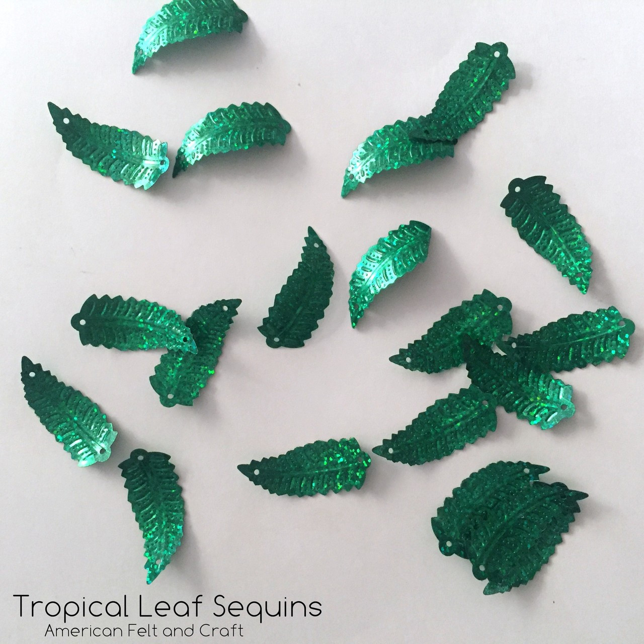 Green Glitter Fabric Super Sparkle Hand Cut Leaves No Hole Sew On Glue On  20mm - 50mm