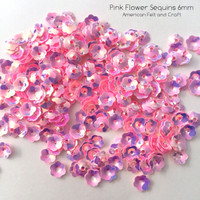 Pink Flower  - 6mm Cupped Sequins