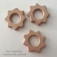 Sun  Wood Teething Pendant