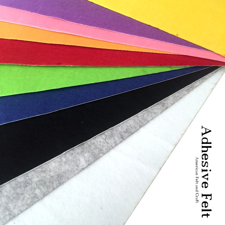 Sticky Back Self Adhesive Felt Fabric. CHOOSE FROM 48 COLOURS & 4 LENGTHS!