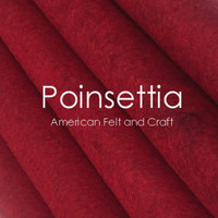 Poinsettia - Wool Blend Felt  