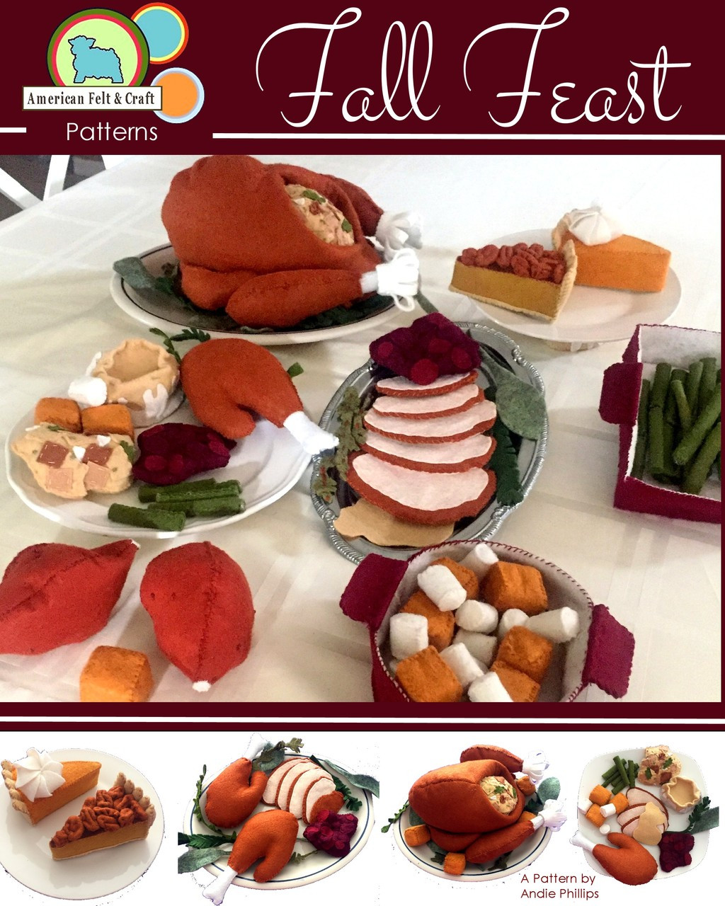 Fall Feast Thanksgiving - Felt Food PDF Pattern - American Felt & Craft while-wearing-heels-i-heart-fake-food-felt-carrot-tutorial