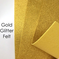 Gold Glitter Felt