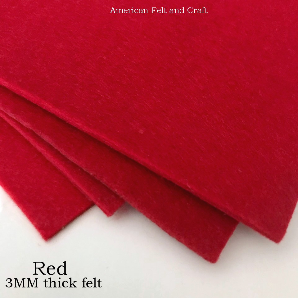 Red- 3mm thick felt sheet