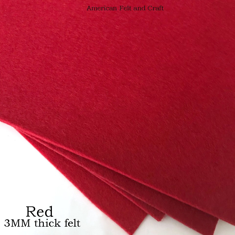 Red- 3mm thick felt sheet - American Felt & Craft
