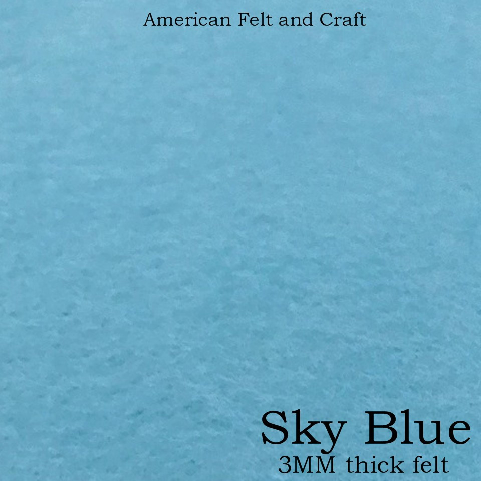 Sky Blue- 3mm thick felt sheet