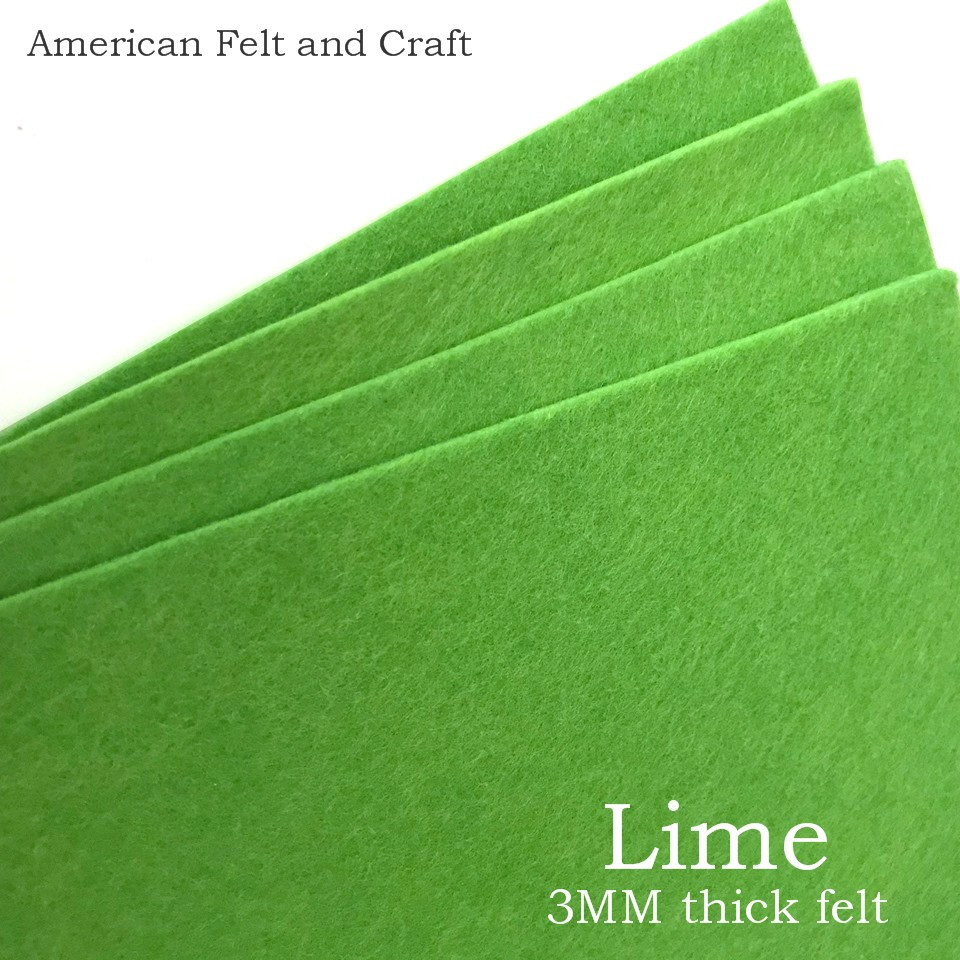 Green - 3mm thick felt sheet - American Felt & Craft