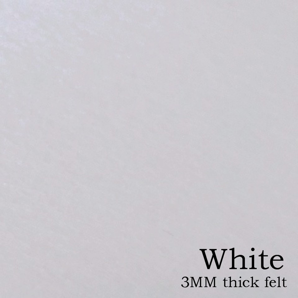 White - 3mm thick felt sheet - American Felt & Craft