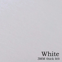 White - 3mm thick felt sheet