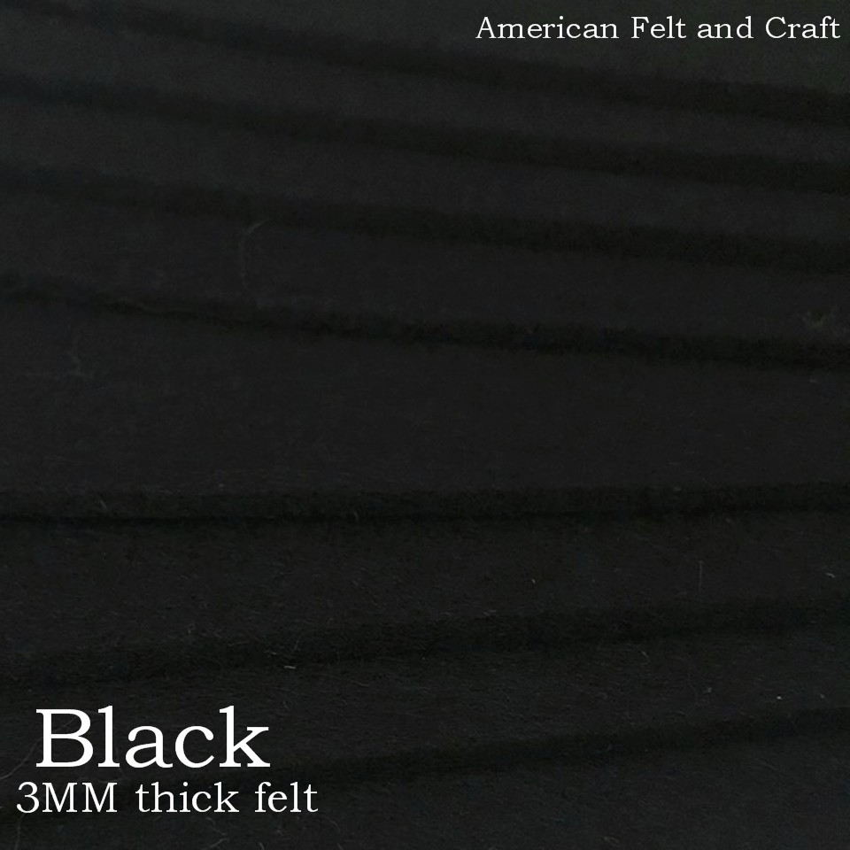 Thick Felt // Bellwether Black // 3mm Merino Wool Felt Sheets, Bag Making,  Interior Design, Thick Fabric, Dense Felt, Felt Stitching 