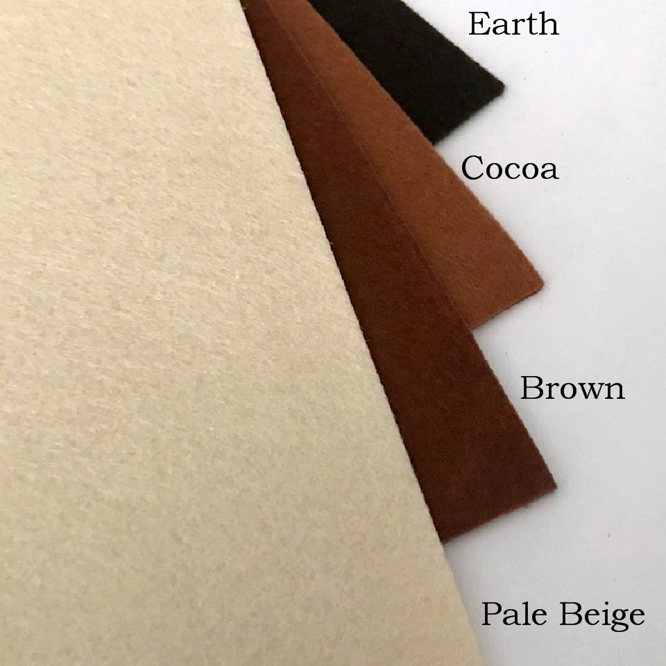 Cocoa Brown - 3mm thick felt sheet