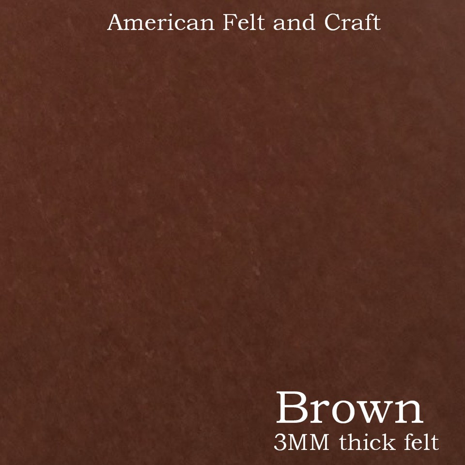 Brown - 3mm thick felt sheet - American Felt & Craft