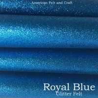 Royal Blue Glitter Felt